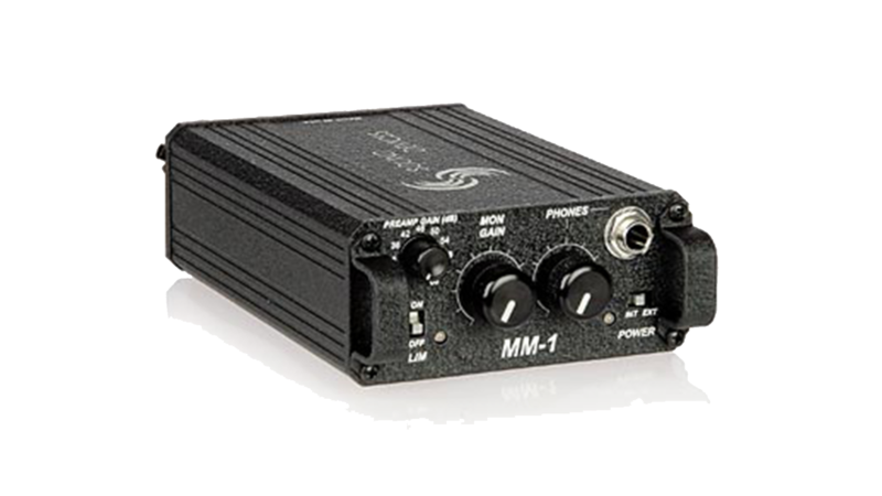 Sound Devices MM-1 Battery-powered microphone preamplifier with headphone monitoring